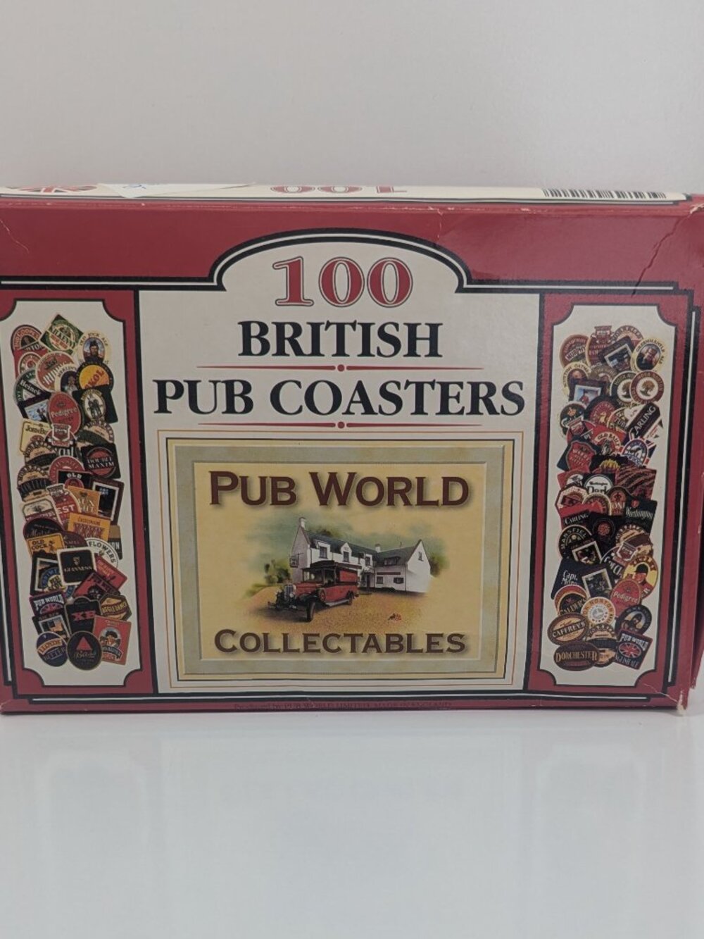 New open box VTG 100 British Pub Coasters Boxed Pub World Collectibles 4 Packets